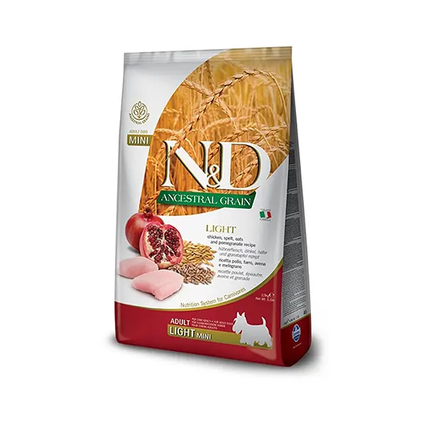 N&D Düşük Tahıllı Light Tavuk ve Narlı Küçük Irk Diyet Köpek Maması