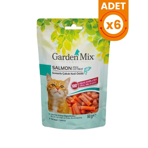 Garden Mix Somonlu Düşük Yağlı Şekersiz Stick Kedi Ödül Maması