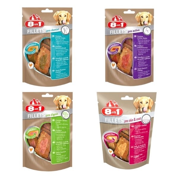 8in1 Fillets Pro Serisi Karışık Lezettli Kemik Köpek Ödülü