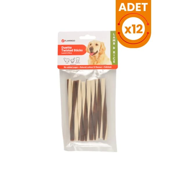 Flamingo Duetto Twist Kuzulu Köpek Ödül Çubuğu