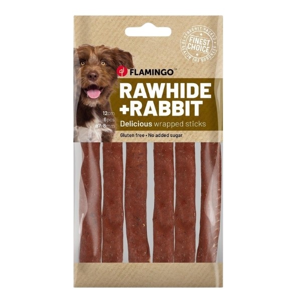 Flamingo R'hide Wrapped Sticks Tavşanlı Köpek Ödül Maması