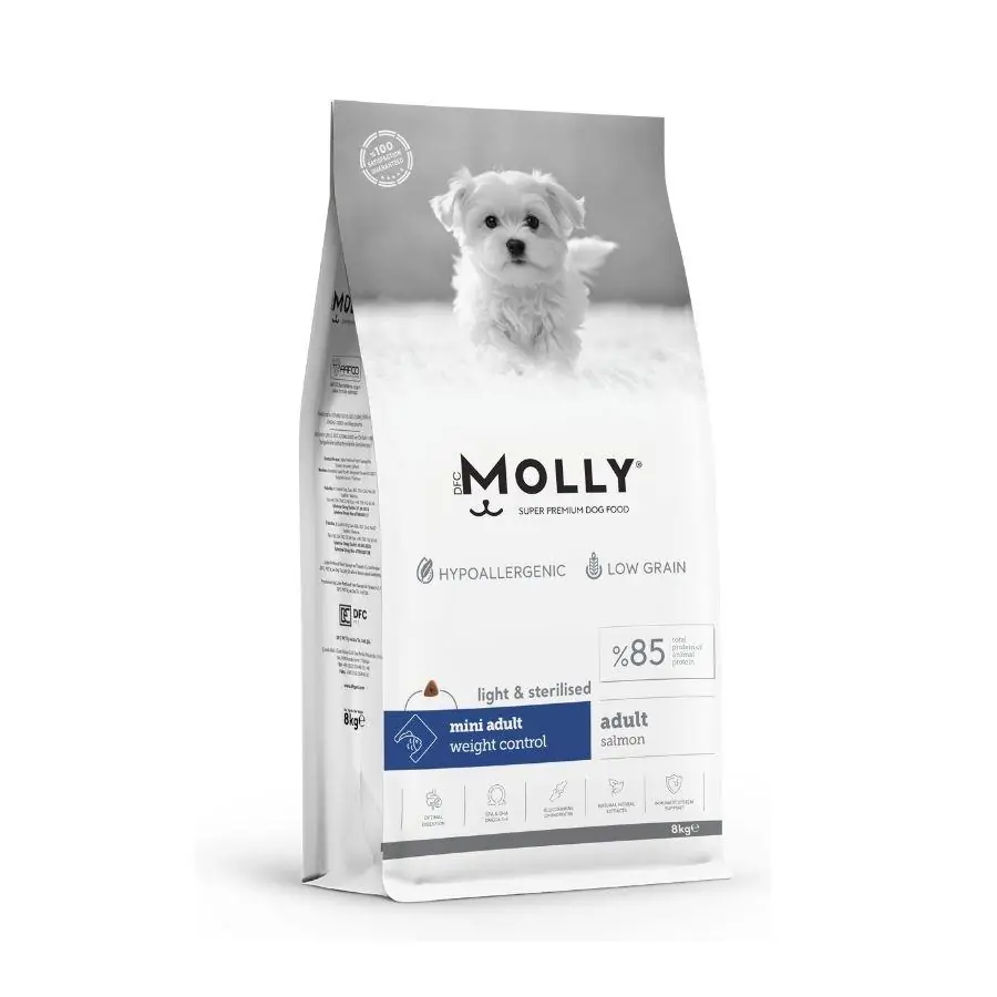 Molly Düşük Tahıllı Hypoallergenic Somonlu Küçük Irk Kısırlaştırılmış Yetişkin Köpek Maması