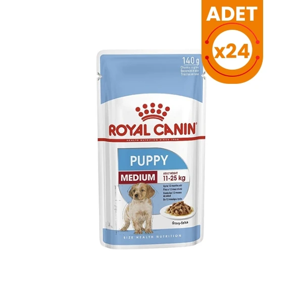 Royal Canin Medium Puppy Gravy Yavru Konserve Köpek Maması - 140 Gr 24 Adet