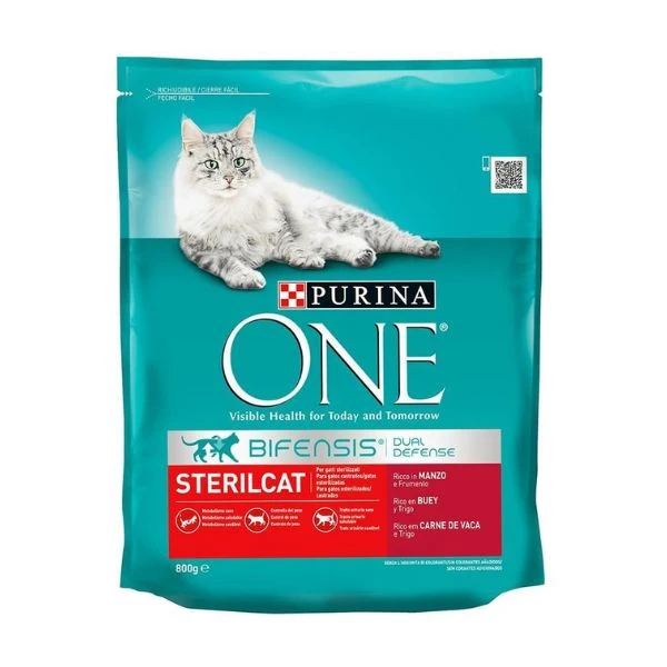 Purina One Sterilised Sığır Etli Kısırlaştırılmış Kedi Maması - 800 Gr