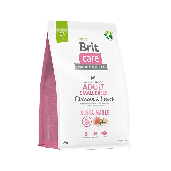 Brit Care Sustainable Tavuklu ve Böcek Proteinli Küçük Irk Yetişkin Köpek Maması