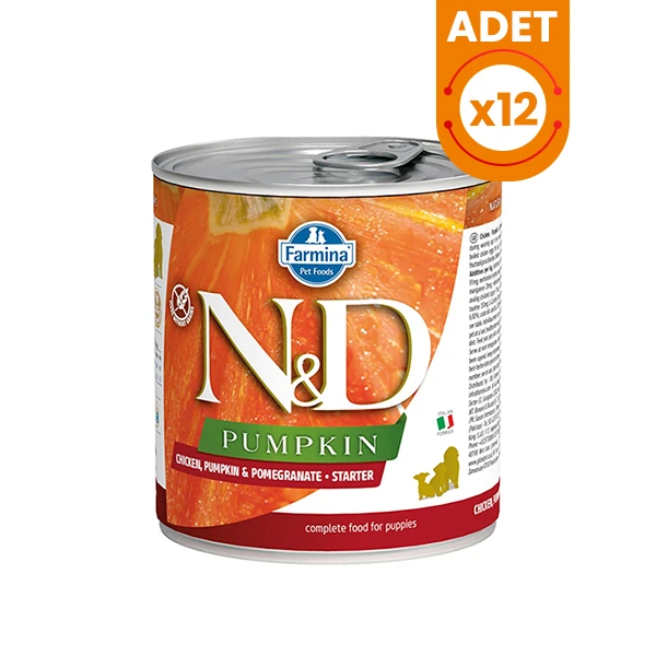 N&D Pumpkin Tavuklu ve Narlı Yavru Konserve Yaş Köpek Maması - 12 Adet 285 Gr