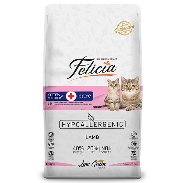 Felicia Hipoalerjenik Kuzu Etli Anne ve Yavru Kedi Maması