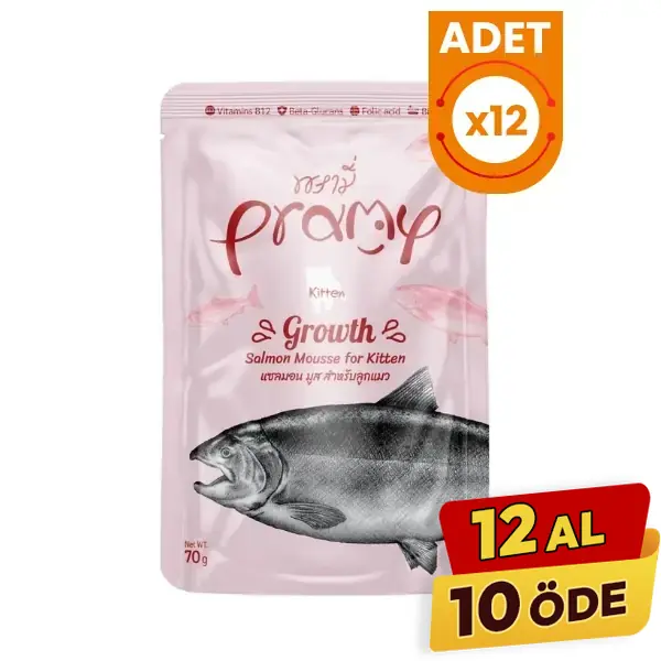 Pramy Mousse Somonlu Pouch Yavru Konserve Kedi Maması