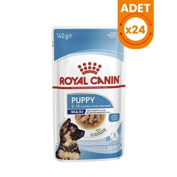 Royal Canin Maxi Puppy Gravy Yavru Konserve Köpek Maması - 140 Gr 24 Adet