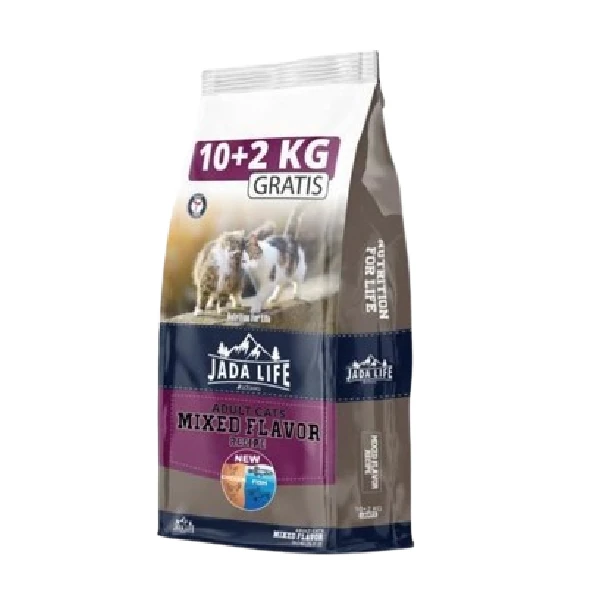 Jadawa Jada Life Adult Mixed Tavuk ve Balıklı Yetişkin Kedi Maması - 10+2 Kg Hediyeli