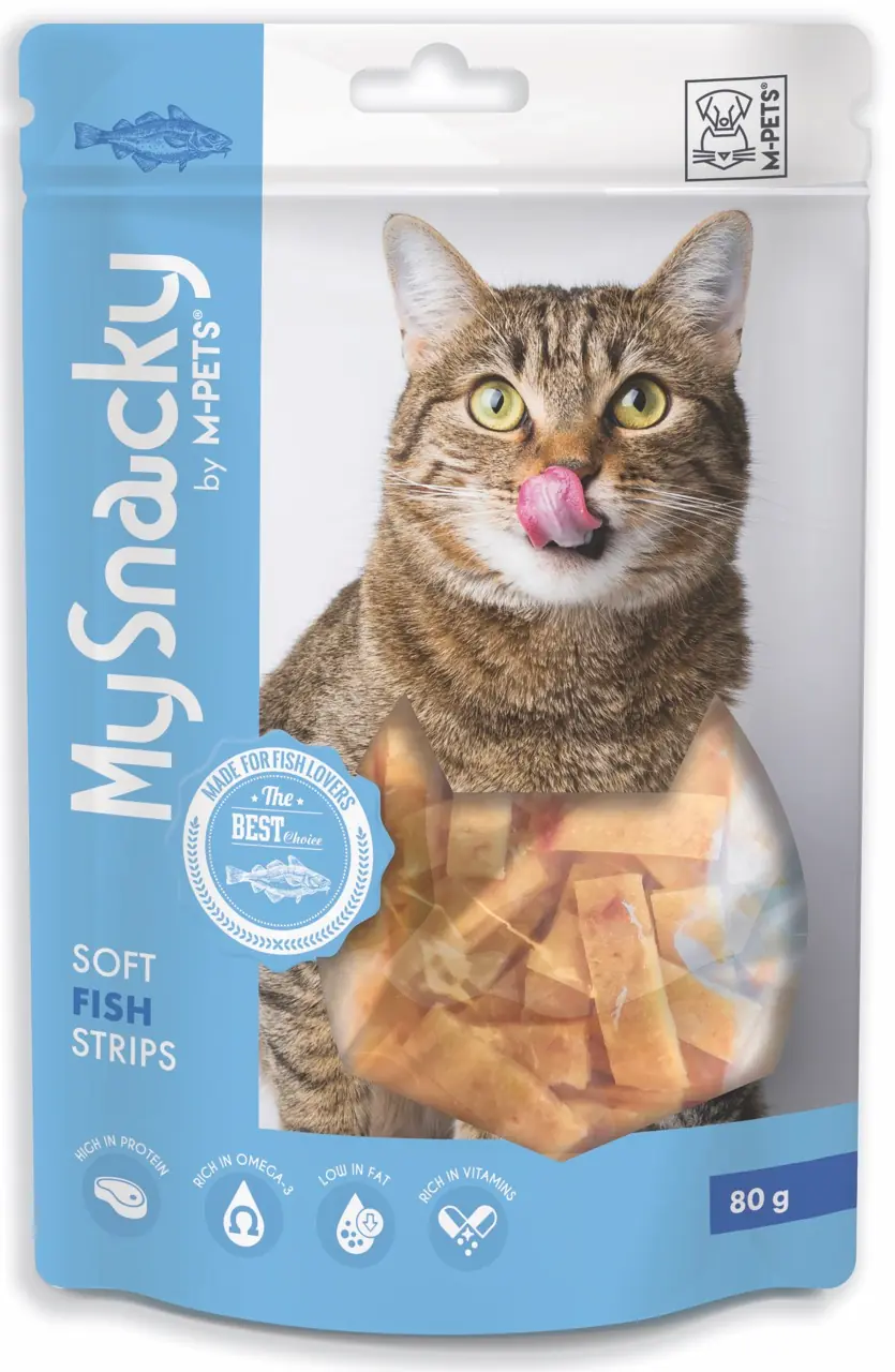 M-Pets My Snacky Balıklı Şerit Kedi Ödül Maması