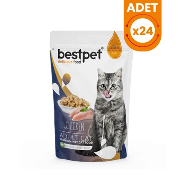 BestPet Adult Jelly Pouch Tavuklu Yaş Kedi Maması