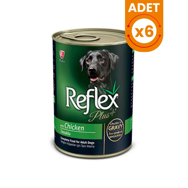 Reflex Plus Tavuklu Yetişkin Konserve Köpek Maması - 6 Adet 400 Gr