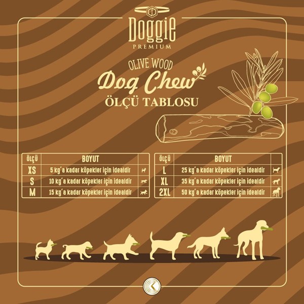 Doggie Doğal Zeytin Ağacı Köpek Çiğneme Oyuncağı