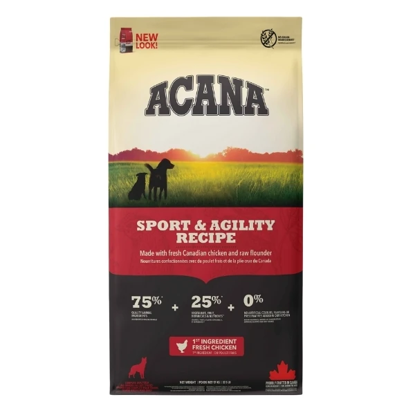 Acana Sport Agility Tavuk ve Balıklı Tahılsız Yetişkin Köpek Maması - 17 Kg