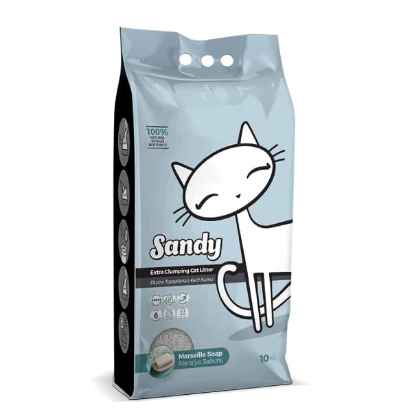 Sandy Sodyum Ultra Marsilya Sabunlu Doğal Kedi Kumu