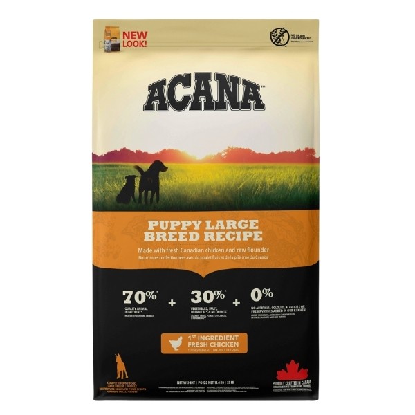 Acana Puppy Large Tahılsız Tavuklu ve Balıklı Büyük Irk Yavru Köpek Maması