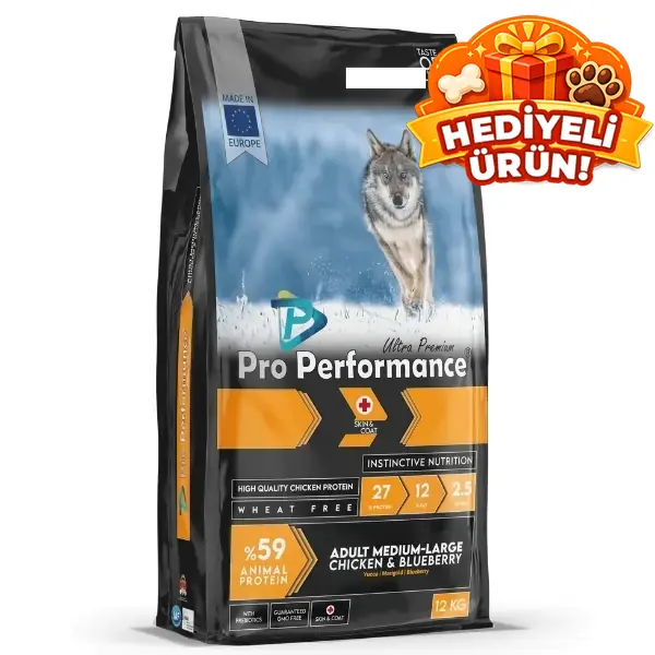 Pro Performance Tavuk Etli ve Yaban Mersinli Orta ve Büyük Irk Yetişkin Köpek Maması