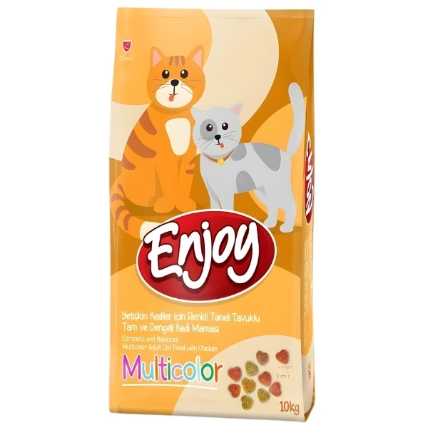 Enjoy Multi Color Tavuklu Yetişkin Kedi Maması - 10 Kg
