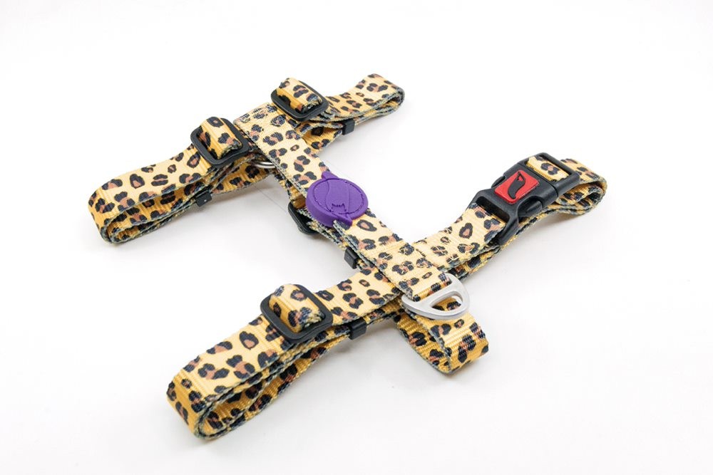 Tailpetz Leopard Desenli Köpek Göğüs Tasması