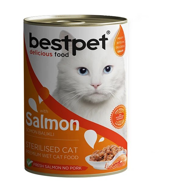 Bestpet Sterilised Somonlu Kısırlaştırılmış Konserve Kedi Maması