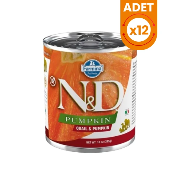 N&D Pumpkin Bıldırcın ve Balkabaklı Konserve Yaş Köpek Maması - 12 Adet 285 Gr