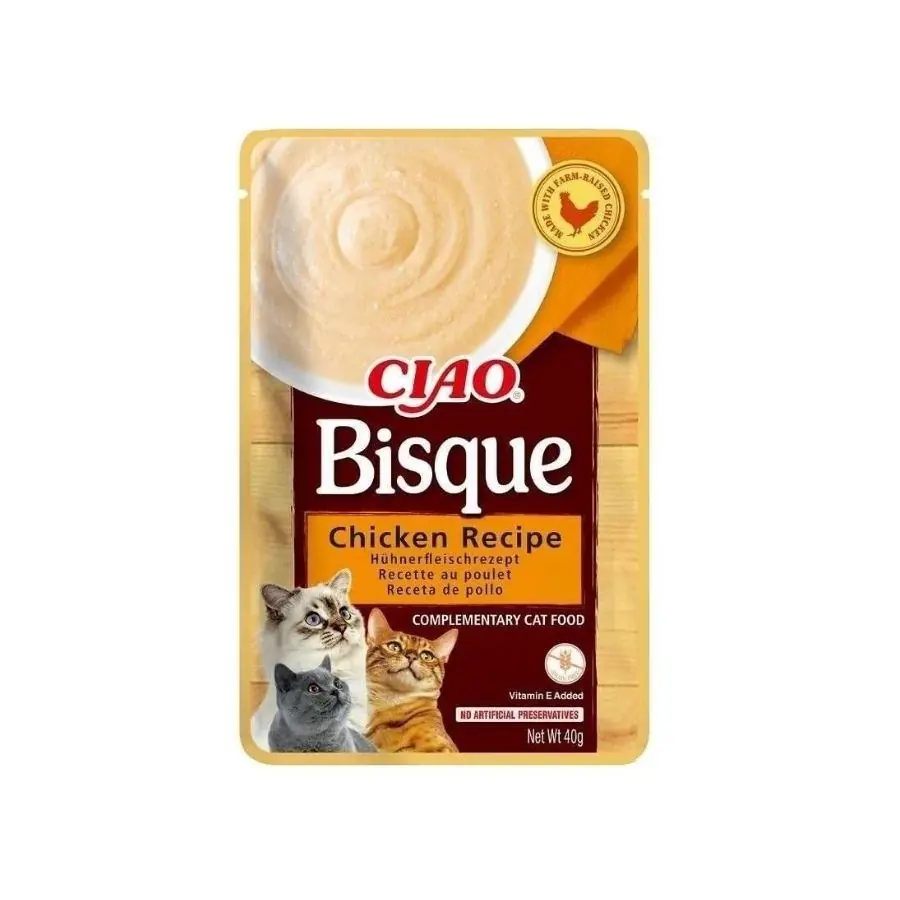 Ciao Bisque Tavuklu Sıvı Krema Kedi Ödülü