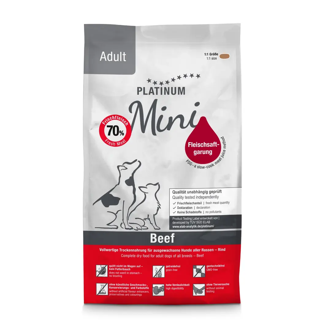 Platinum Mini Sığır Etli Yetişkin Köpek Maması