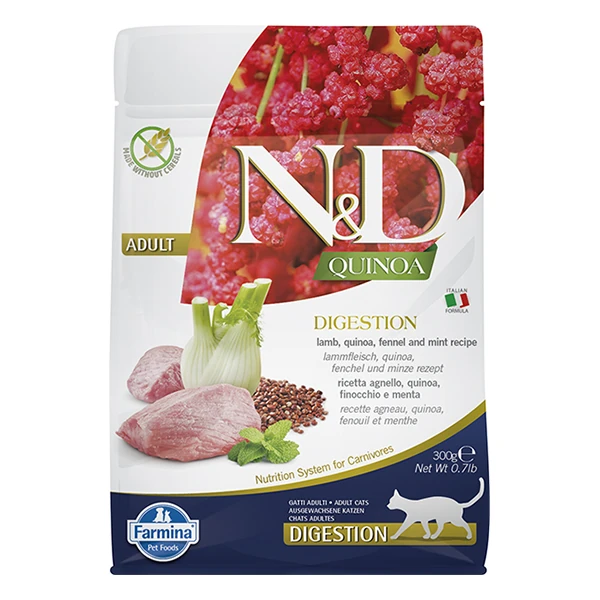 N&D Quinoa Digestion Kuzu Etli Yetişkin Kedi Maması - 300 Gr