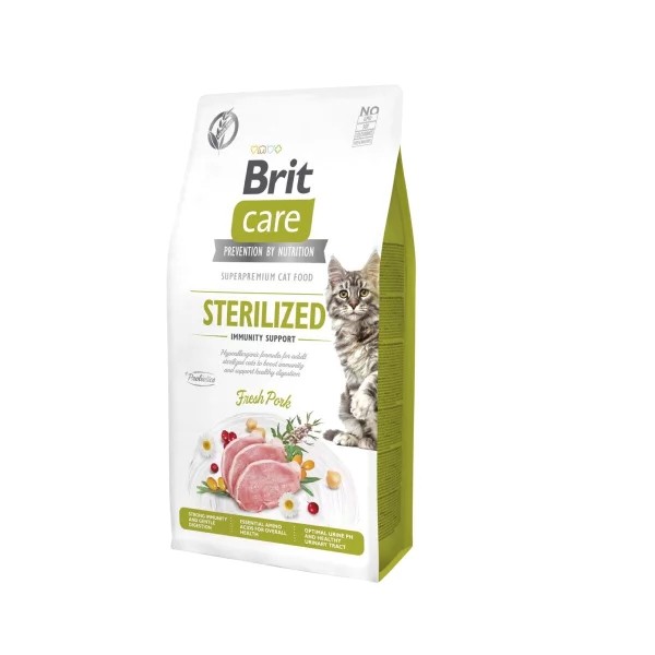 Brit Care Sterilized Immunity Support Tahılsız Domuz Etli Kısırlaştırılmış Yetişkin Kedi Maması