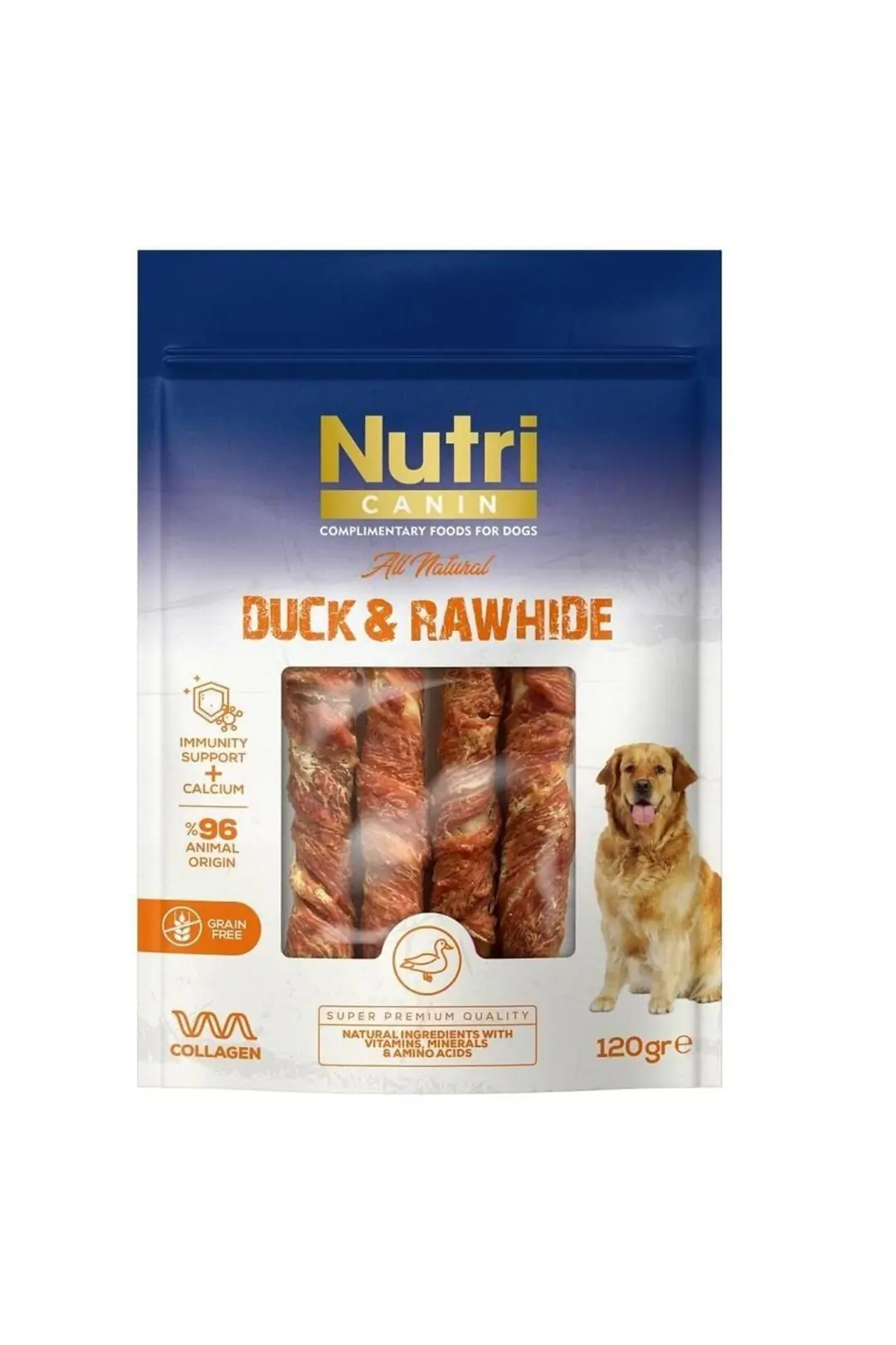 Nutri Canin Rawhide Ördek Eti Sargılı Kemik Köpek Ödülü