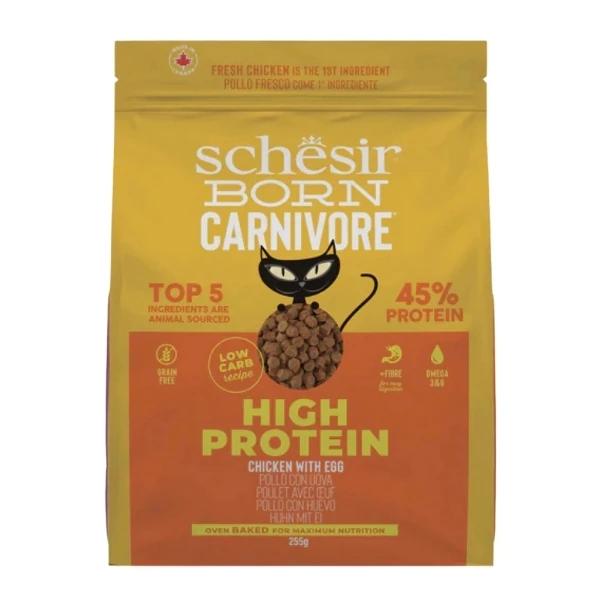 Schesir Born Carnivore Tavuk ve Yumurtalı Yetişkin Kedi Maması - 255 Gr