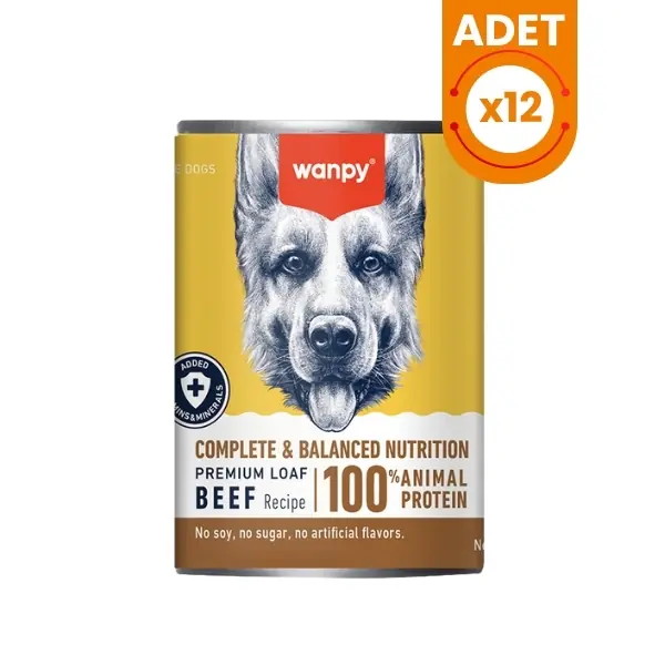 Wanpy Biftekli Tahılsız Yetişkin Konserve Köpek Maması