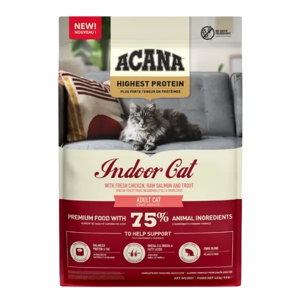 Acana Indoor Yüksek Proteinli Tavuklu ve Balıklı Yetişkin Kedi Maması