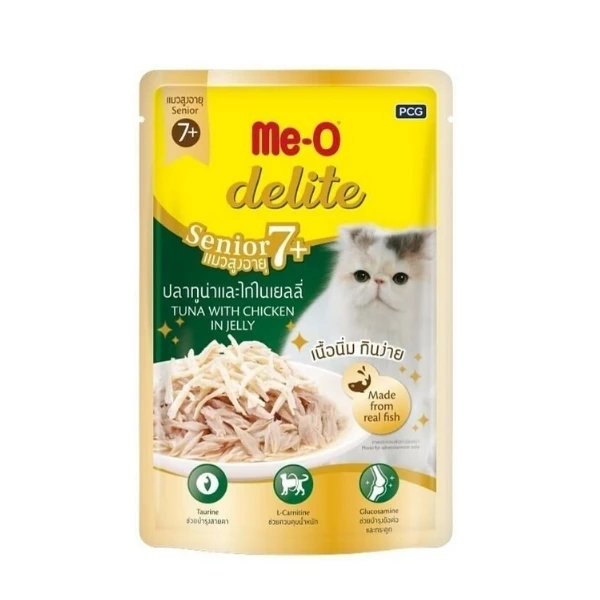 Meo Delite Palamut ve Ton Balıklı Pouch Yaşlı Konserve Kedi Maması