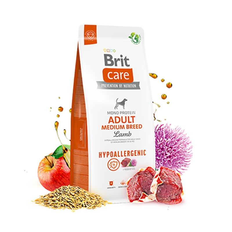 Brit Care Hypo-Allergenic Kuzu Etli Orta Irk Yetişkin Köpek Maması