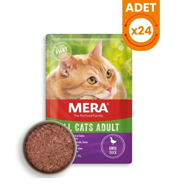 Mera Tahılsız Ördekli Pouch Yetişkin Konserve Kedi Maması