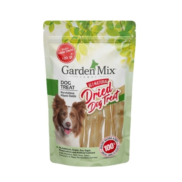 Garden Mix Kurutulmuş Kuzu Kelle Derisi Köpek Ödül Maması