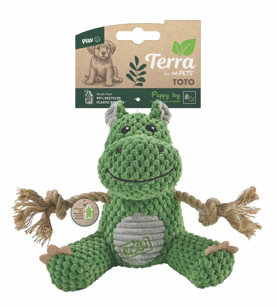 M-Pets Terra Eco Toto Yavru Köpek Oyuncağı