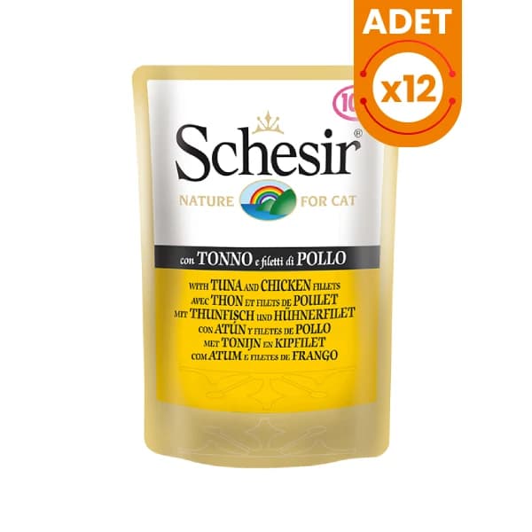 Schesir Ton Balık ve Tavuklu Pouch Konserve Kedi Maması