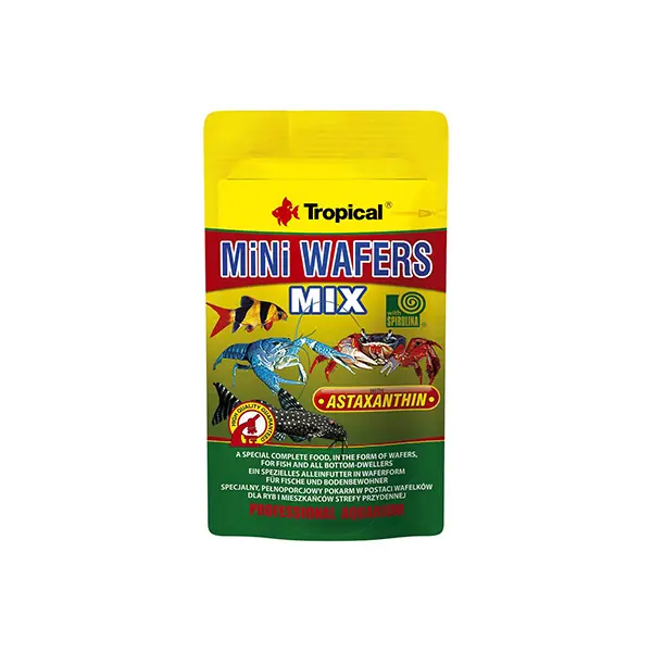 Tropical Mini Wafers Mix Karışık Taneli Dip Balık Yemi