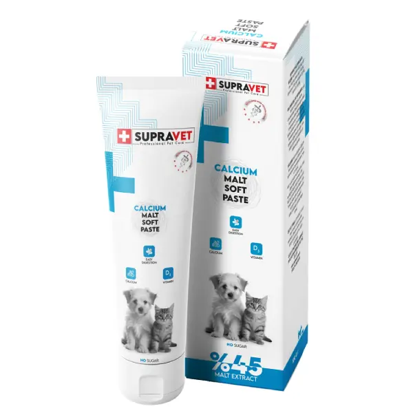 Supravet Calcium Kedi ve Köpekler için Kalsiyum Malt Paste