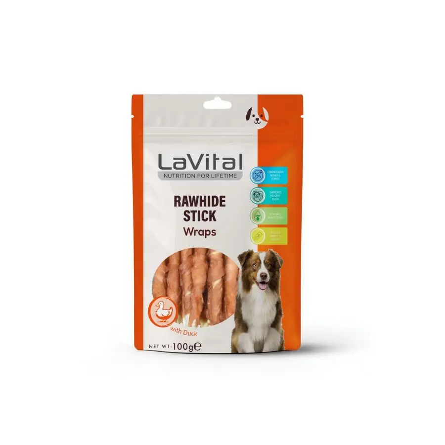 LaVital Ördek Etli Sarılı Çubuk Köpek Ödülü