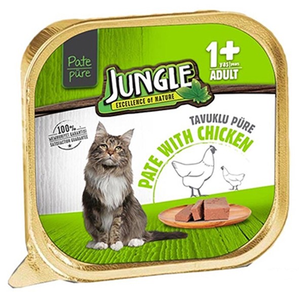 Jungle Tavuklu Pate Yetişkin Konserve Kedi Maması