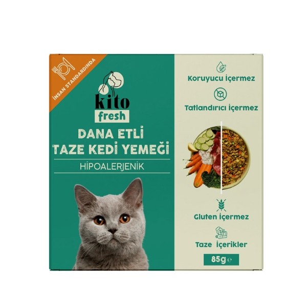 Kito Fresh Dana Etli Hipoalerjenik Taze Kedi Yemeği