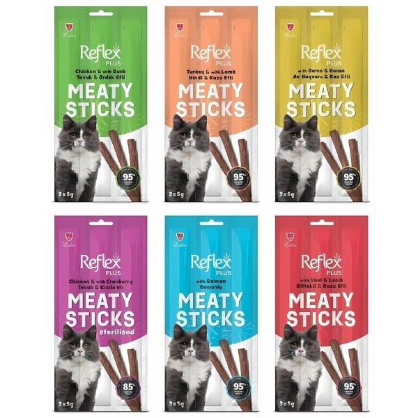 Reflex Plus Meaty Karışık 6 Lezzetli Sticks Kedi Ödül Maması