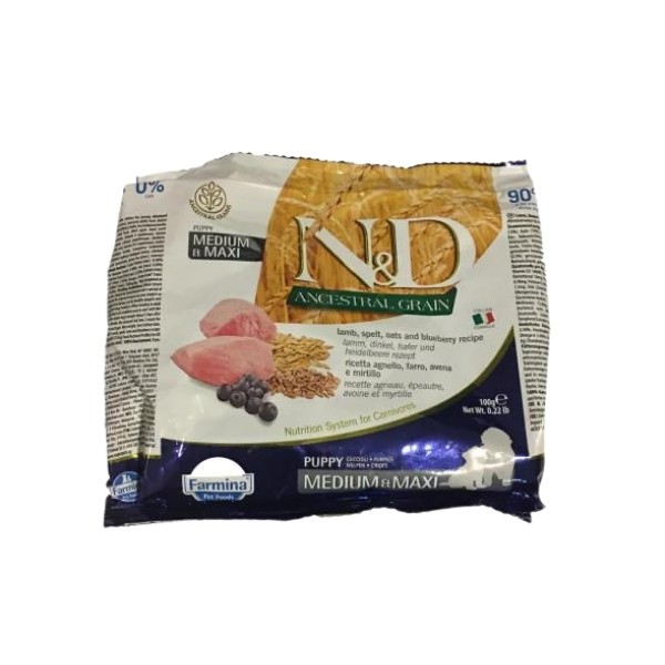 N&D Ancestral Grain Orta ve Büyük Irk Kuzulu Yavru Köpek Maması