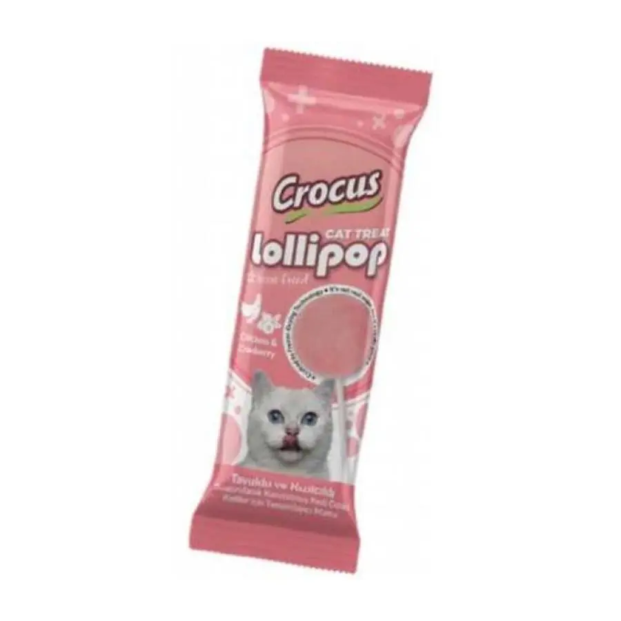 Crocus Tavuklu ve Kızılcıklı Lolipop Kedi Ödül Maması