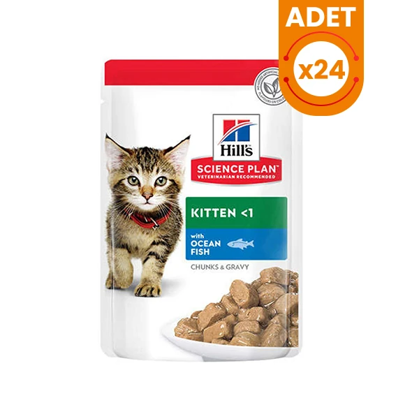 Hills Kitten Okyanus Balıklı Pouch Yavru Konserve Kedi Maması - 85 Gr 24 Adet