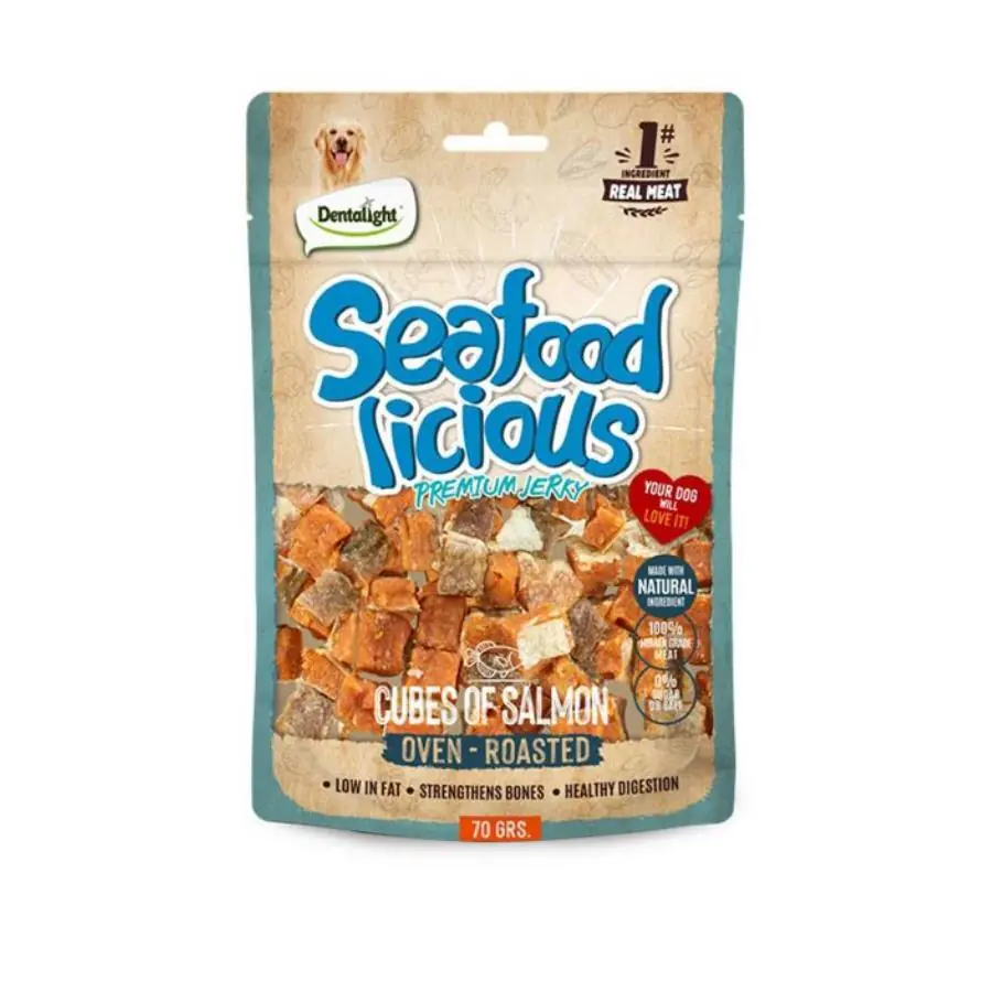 Dentalight Seafood Cube Somon Balıklı Köpek Ödül Küpleri